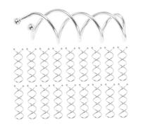 GALPADA 30 pièces Lot de Épingles Cheveux Spirale Métal Argenté Pointes Arrondies Anti-rayures pour Chignon et Coiffures Torsadées Maintien Sécurisé et Confortable Accessoires Coiffure