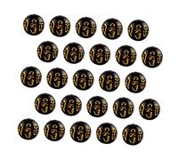 GALPADA 300 pièces Perles Tibétaines Bouddhistes Om Noir pour Bijoux DIY Protection Énergétique et Décoration Spirituelle