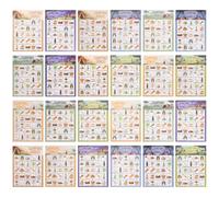 GALPADA 33 Pièces Jeu de Bingo en Papier pour Groupes, et Voyage | Cartes Portables, Usage en Route Plein Air, Adapté aux Enseignants et Adultes, pour Équipes