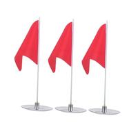 GALPADA 3ensembles Drapeau de Golf Portable Petits Drapeaux Entraînement pour Lot de Putting Acier Inoxydable