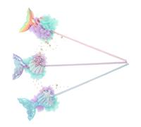 GALPADA 3pièces Baguettes Magiques Sirènes pour Filles De Accessoires De Déguisement avec Queue à Paillettes pour Fêtes Anniversaire Et Occasions Spéciales