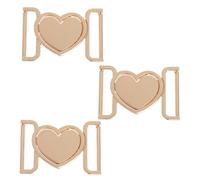 GALPADA 3pièces Boucles De Ceinture Métal Cœur Forme Accessoires Pour Manteaux Robes Et Paquet Alliage De Zinc Doré Boucles à Verrouillage