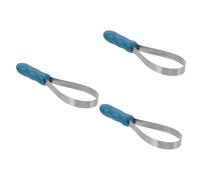 GALPADA 3pièces Brosse à Détacher Pour Chevaux Acier Avec Lame Dentée Outil De Toilettage Pour Éliminer Poils De Cheval Chien