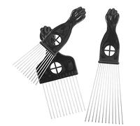 GALPADA 3pièces Peigne Démêloir Acier Inoxydable Pour Cheveux Afro Bouclés Kit De Démarrage Pour Cosmétologie Peigne à Barbe Pour Hommes Et Femmes