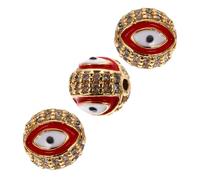 GALPADA 3pièces Perles à Œil Le Mauvais Œil Lot De Alliage Solide Charme Diy Pour Bracelets Et Colliers Accessoires Bijouterie Élégants Pour Fabrication De Bijoux Artisanal Pour Amis Et Fa