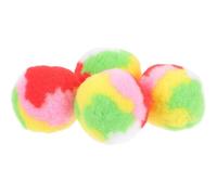 GALPADA 4 Balles Jouets pour Chat en Peluche Colorée, Lot de 4 Pièces, pour Chat Hyperactif Intérieur, Exercice et Soulagement de L'ennui