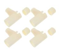 GALPADA 4 Ensembles Connecteur de Roues pour Berceau à Bascule Bébé, Support Fiable en Plastique Beige, Remplacement pour Chaise Berceau ou Fauteuil à Bascule