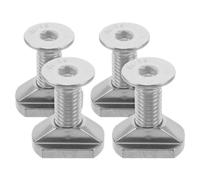 GALPADA 4 Ensembles Vis à Aileron M8 en Acier Inoxydable, Lot de Sets, Argenté, Fixation Stable et Faible, pour Aileron Arrière de Planche de Surf, Surfing