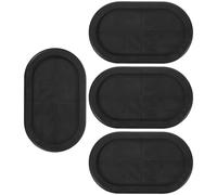 GALPADA 4 Œillets en Caoutchouc Ovales Passe-fil, Joint de Protection des Câbles, Noir, Ignifugés, Double Face, 4 Pcs, pour Passage de Fils Cadre ou Tôle