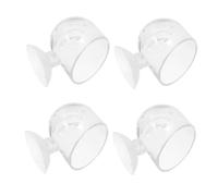 GALPADA 4 pièces Aquatic Plant Cups Acrylique Distributeur Nourriture Poisson Aquarium Compatible Eau Douce et Alimentateur Mural Stable pour Tropicaux