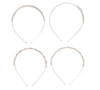 GALPADA 4 Pièces Bandeau Mariage en Fer avec Cristaux Scintillants, Design Confortable et Ajustement Sécurisé pour Coiffure de Mariée Élégante et Charmeuse