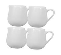 GALPADA 4 Pièces Boire une tasse de lait crème de porcelaine pichets à sauce petits émail pot à crème pots à sauce creamer pot creamer milk creamer ceramic pots à lait céramique blanche