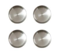 GALPADA 4 Pièces Bol à Cornichons Double Niveau en Acier Inoxydable | Argenté, Lignes Courbes Soignées, Portion Individuelle, Antidérapant, pour Épices et Petites Collations