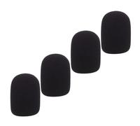 GALPADA 4 Pièces Bonnettes Anti-vent en Mousse pour Microphone, Protection Compatible Micro-casque et Micro à Main, du Bruit pour Enregistrement, Podcast et Streaming