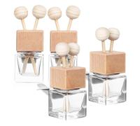 GALPADA 4 Pièces bouteille de parfum de sortie d'air pour diffuseur de ventilation de voitures bouteille en verre parfum voyage bouteille de diffuseur support de parfum de voiture Un verre