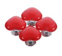 GALPADA 4 pièces Boutons Chasse Eau Forme Cœur Boutons Toilette Salle Bain Wc Accessoires Chasse Eau pour Réservoir Facile à Installer Design Unique Rouge