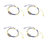 GALPADA 4 Pièces Bracelet Tressé Ukrainien Fait Main en Polyester Léger Nœud Unique, Design Coloré, pour Offrir en Présent D'amitié