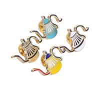 GALPADA 4 Pièces Broche à Épingle en Alliage de Cafetière, Légère et Élégante, Accessoire Unique pour Robes et Chaussures Lors de Réunions Professionnelles ou Cafés