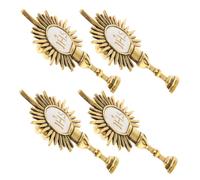 GALPADA 4 Pièces Broche de Bénédiction à Dos Religieuse Résistante à L'usure en Alliage de Zinc Or, Épingle à Paquet pour Occasions Spéciales et Tenue Quotidienne
