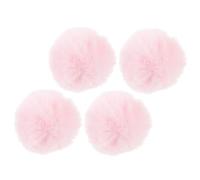 GALPADA 4 pièces Broches Pompon Amovibles Décoration Vêtements Chapeaux Chaussures Rose Accessoire DIY Doux et Léger