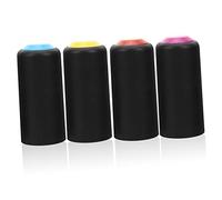 GALPADA 4 pièces Caches Piles Microphone à Vis Compatible Beta Plastique Robuste Installation Facile pour Micro Sans Fil Couleurs Rouge Jaune