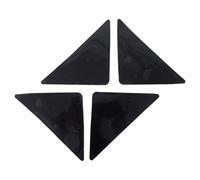 GALPADA 4 Pièces Coins Collants de Tapis Antidérapants en PU | Noir, Design Élégant Européen, pour Sol en Bois, Sécurise les Tapis et Limite le Curling