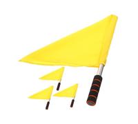 GALPADA 4 pièces Drapeaux à Main Petits Jaunes Durables Signalisation pour Fête Parade et Entraînement Sportif