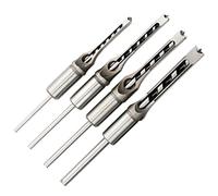 GALPADA 4 pièces Forets Carrés à Mortaiser Kit de Mèches à Trou pour Menuiserie Haute et Résistance à Lusure Outils pour Charpentiers Finition Rapide