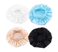 GALPADA 4 pièces Garçon Fille Bonnets Confortables et Respirants avec Bande Élastique Protection Cheveux Pastel Blanc Bleu Ciel Noir