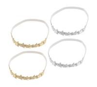 GALPADA 4 Pièces Headbands for Child with Star Design Soft and Stretchy Non-Slip Hair Accessories Breathable Fabric for Newborns and