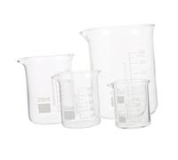 GALPADA 4 pièces Lot de Béchers Verre Borosilicate Gradués Résistance Haute Température Échelle Claire pour Mesures Précises Laboratoire