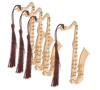 GALPADA 4 pièces Marque-pages Forme Saxophone de Délicats et Décoratifs Accessoires de Lecture Résistants pour Étudiants et Lecteurs