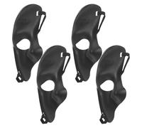 GALPADA 4 Pièces Masque Carnaval Homme Demi-visage Noir en Plastique Design Rétro Style Classique, Confortable et Adapté Plupart des Tailles pour Fêtes à Thème