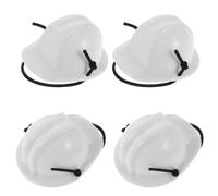 GALPADA 4 Pièces Mini Casque de Chantier pour Petit Animal avec Laisse à Ressort Casque Rigide Léger pour Chiens et Chats Protection Ludique pour Sorties Extérieures Lot de Blanc