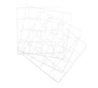 GALPADA 4 pièces Murale Carrée Décoration Murale Photo Suspendue Panneau Filaire pour Affichage Photos Décor Bureau Chambre et Salon Style Scandinave Blanc