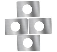 GALPADA 4 pièces Plaque de renfort porte acier inoxydable couvre-trou serrure renforcée serrures lâches installation sans perçage pour porte entrée et intérieur 4pcs