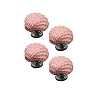GALPADA 4 Pièces Poignée de Meuble Coquillage en Céramique Rose