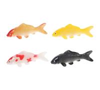GALPADA 4 Pièces Poisson Décoratif Réaliste, Modèle Carpe en PVC | Décor pour Bac et Terrarium en Verre, Lignes Lisses, Style Simple et Soigné