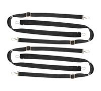 GALPADA 4 Pièces Sangles Élastiques Réglables Jambes du Cheval Accessoire de Couverture pour Chevaux en Nylon 150cm Or Boutons-pression Métalliques Pivotants pour Cheval