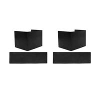 GALPADA 4 Pièces Séparateur de Bureau en PP Noir à Trois Panneaux | Panneaux Autoportants, Surface Lavable, Montage sans Outil, pour Bureaux, Copies et Salles D'examen