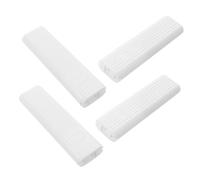 GALPADA 4 Pièces Storez en Plastique Blanc Design Moderne et Minimaliste Poignée Carrée, Installation sans Perçage et Réglage Facile pour Usage Domestique