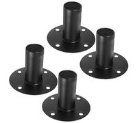 GALPADA 4 Pièces Support Adaptateur 107x80mm en Alliage D’Aluminium Noir | Installation Rapide, Faible Poids, Réduit les Vibrations, Améliore la Qualité Sonore pour Scène et Studio