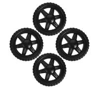 GALPADA 4 Roues de Rechange pour Chariot de Supermarché en Polyuréthane Noir Roues Roulantes Résistantes pour Escalier Accessoires Pratiques pour Caddie Pliable et Trolley de Courses