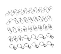 GALPADA 40 pièces Fermoirs S Alliage Argenté Antique pour Bijoux Styles de Crochets pour Bracelets et Colliers Accessoires de Fabrication DIY