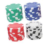 GALPADA 40 pièces Jetons de Poker Plastique Colorés Jetons de Comptage Ronds Jeu de Poker pour Apprentissage et Lot pour Plusieurs Joueurs