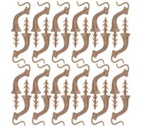 GALPADA 40 Pièces Tiges de Citrouille en Plastique Halloween, Décor pour | Base Barbelée et Fond Rainuré, Finition Marron Texturée, pour Mousse et Loisirs Créatifs