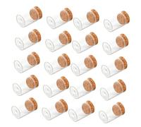 GALPADA 48 Pièces Bouteilles Verre Miniatures avec Bouchons Liège Flacons Verre Droits à Large Ouverture pour Décoration DIY Faveurs Mariage Bocaux Sortilèges et Idées de Noël