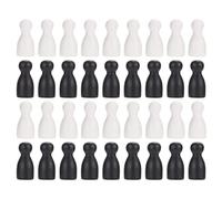 GALPADA 48pièces Échecs Bois Figurines Et Pions pour Jeu Échecs Accessoires Noirs Et Blancs