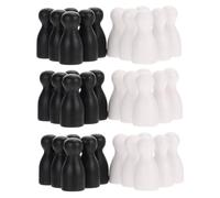 GALPADA 48pièces Échecs Bois Figurines Et Pions pour Jeu Échecs Accessoires Noirs Et Blancs