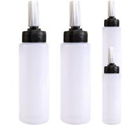 GALPADA 4pcs Flacons Distributeurs à Pression pour Coloration Capillaire 150ml en Plastique Facile à Presser et Anti-fuite pour DIY Coiffure à Domicile